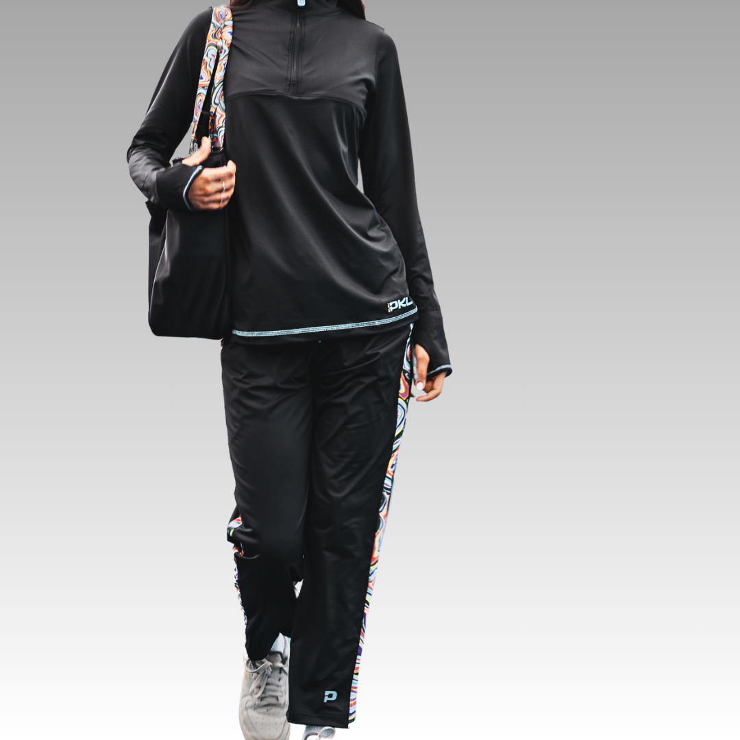 Petra Printed Pull-On Wide Leg Pants with Drawstring in